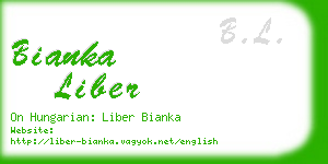 bianka liber business card